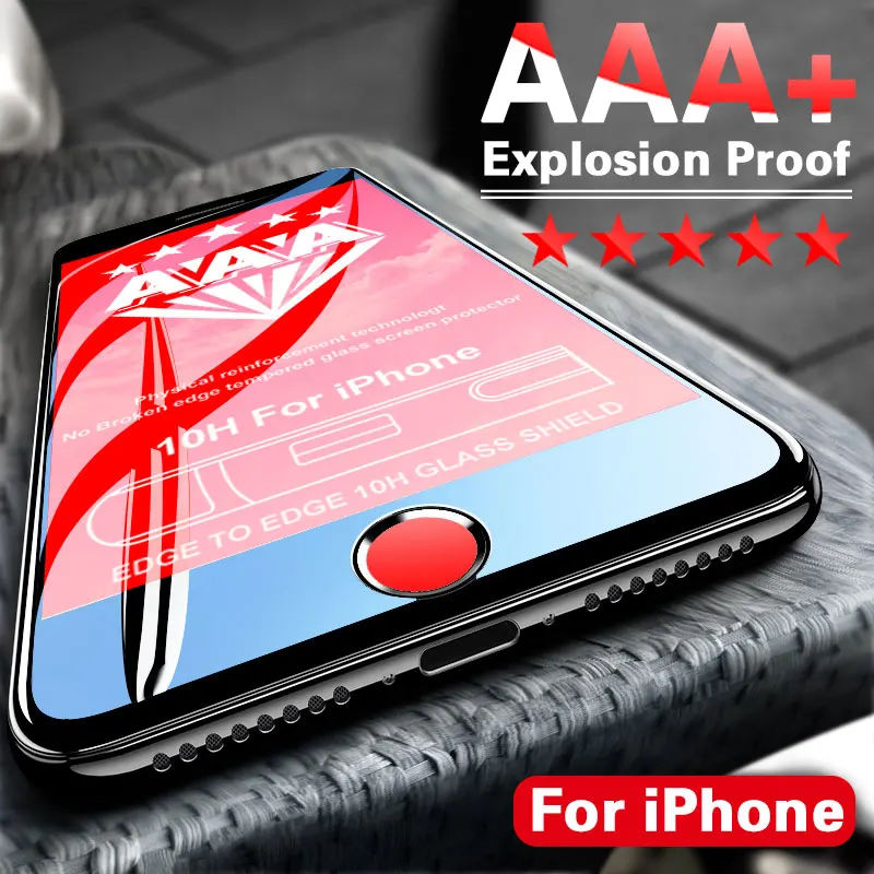 AAA+ Full Cover Curved Protective glass on For iPhone 7 8 6 6s Plus Screen Protector iPhone 11 Pro X Xr Xs Max Tempered Glass
AAA+ Full Cover Curved Protective glass on For iPhone 7 8 6 6s Plus Screen Protector iPhone 11 Pro X Xr Xs Max Tempered Glass