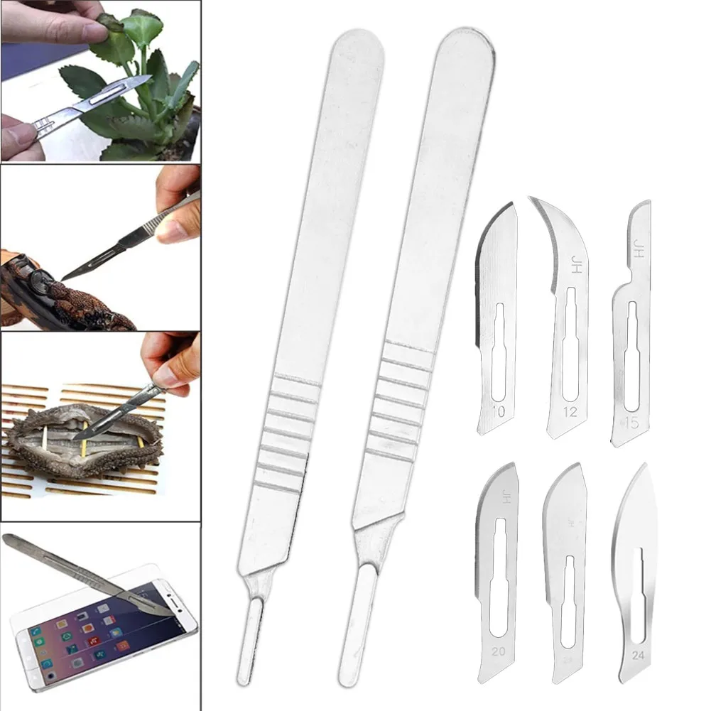 11pcs Carbon Steel Utility Scalpel Blade And Handle DIY Cutting Hand Tools Repair Animal Surgical Knife
11pcs Carbon Steel Utility Scalpel Blade And Handle DIY Cutting Hand Tools Repair Animal Surgical Knife