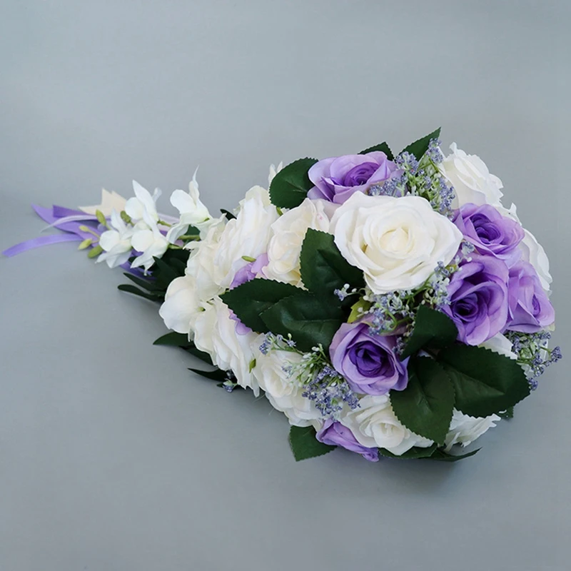 Wedding Bridal Bouquet, Wedding Bride Bouquet, Wedding Holding Bouquet with Artificial Roses Lace Long Ribbon, Church
Wedding Bridal Bouquet, Wedding Bride Bouquet, Wedding Holding Bouquet with Artificial Roses Lace Long Ribbon, Church