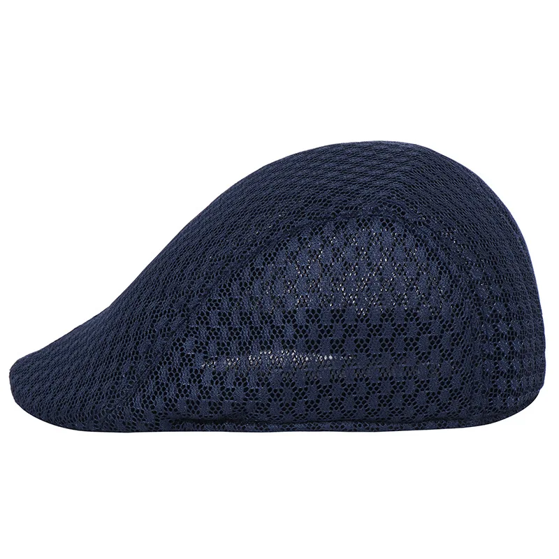 Helisopus Korean Men's Mesh Flat Cap Berets Pure Color Hollowed Mesh Cap Visors Breathable Summer Sun Hats
Helisopus Korean Men's Mesh Flat Cap Berets Pure Color Hollowed Mesh Cap Visors Breathable Summer Sun Hats