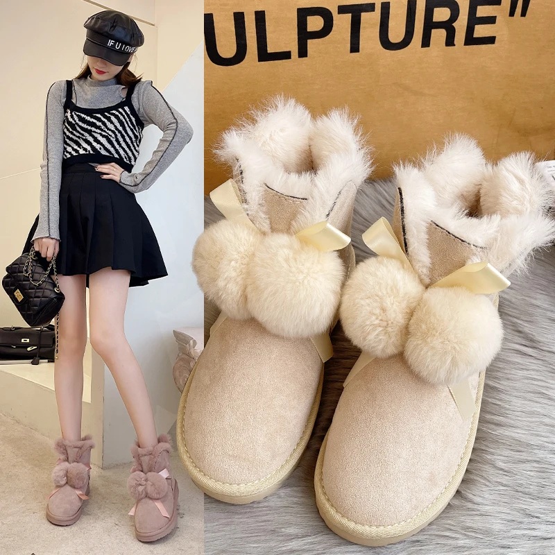 Women Fur Boots Ladies Winter Warm Ankle Boots for Women Snow Shoes Style Round-toe Slip on Female Flock Snow Boot Ladies Shoes
Women Fur Boots Ladies Winter Warm Ankle Boots for Women Snow Shoes Style Round-toe Slip on Female Flock Snow Boot Ladies Shoes