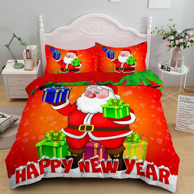3D Digital Printing Christmas Scarlet Three-piece Bedding Sanding Reactive Printing and Dyeing Bed Linen Bed Sheet Set
3D Digital Printing Christmas Scarlet Three-piece Bedding Sanding Reactive Printing and Dyeing Bed Linen Bed Sheet Set