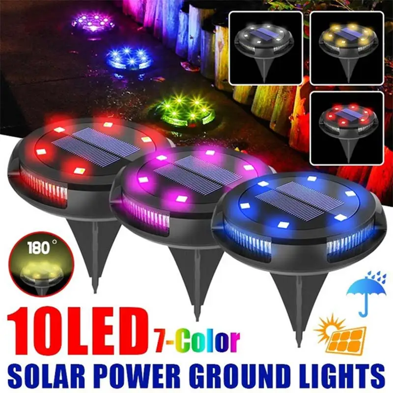 Waterproof 10LED Solar Power Ground Buried Lights White/Warm White/Multicolor Floor Decking Outdoor Garden Lawn Path Aisle Lamp
Waterproof 10LED Solar Power Ground Buried Lights White/Warm White/Multicolor Floor Decking Outdoor Garden Lawn Path Aisle Lamp
