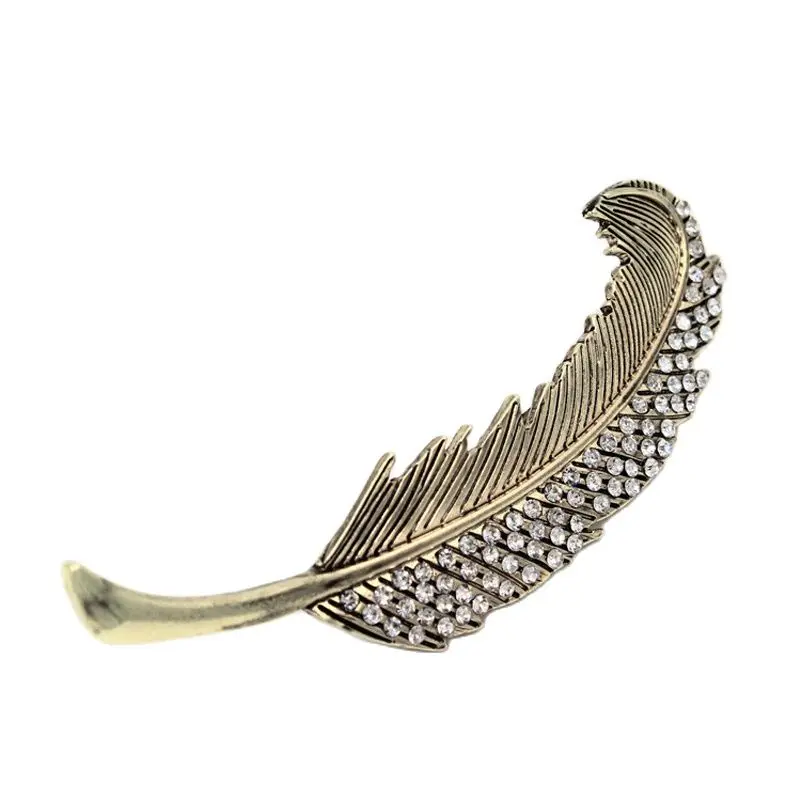 Women Elegant Rhinestone Feather Barrette Hairpins Hair Clip VintageHair Jewelry Accessories
Women Elegant Rhinestone Feather Barrette Hairpins Hair Clip VintageHair Jewelry Accessories
