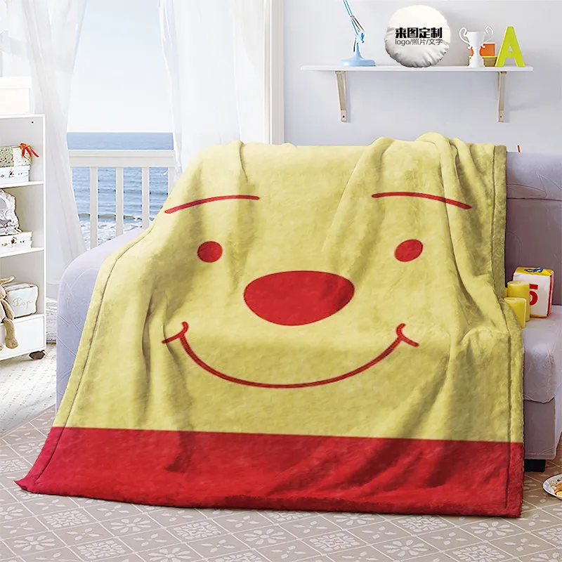 

Disney Cute Winnie the Pooh Baby Adult Blanket Throw Office Air Conditioning Quilt Thick Home Textiles Student Dormitory