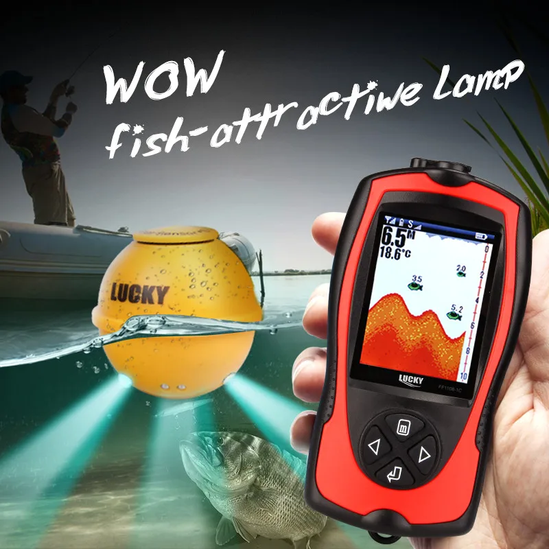 LUCKY FF1108-1CWLA Rechargeable Wireless Sonar For Fishing 45M Water Depth Echo Sounder Fishing Finder Portable Fish Finder
LUCKY FF1108-1CWLA Rechargeable Wireless Sonar For Fishing 45M Water Depth Echo Sounder Fishing Finder Portable Fish Finder