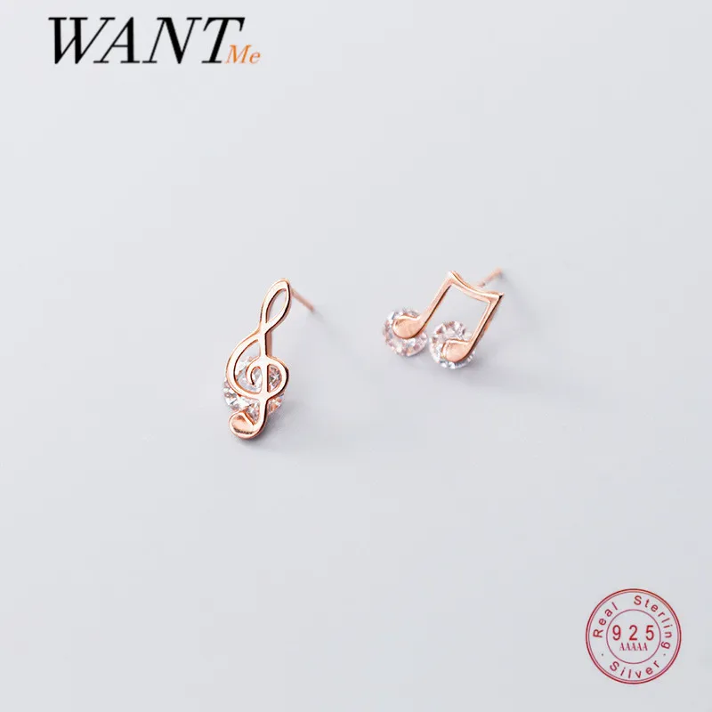 WANTME 925 Sterling Silver Romantic Shiny Zircon Musical Note Stud Earrings for Women Chic Charming Party Jewelry Accessories
WANTME 925 Sterling Silver Romantic Shiny Zircon Musical Note Stud Earrings for Women Chic Charming Party Jewelry Accessories