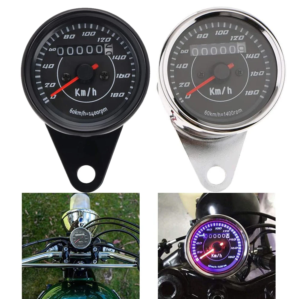 Universal Motorcycle Speedometer Double Color LED Light Odometer Speed Meter Gauge Mile For Cafe Racer Motorbike
Universal Motorcycle Speedometer Double Color LED Light Odometer Speed Meter Gauge Mile For Cafe Racer Motorbike