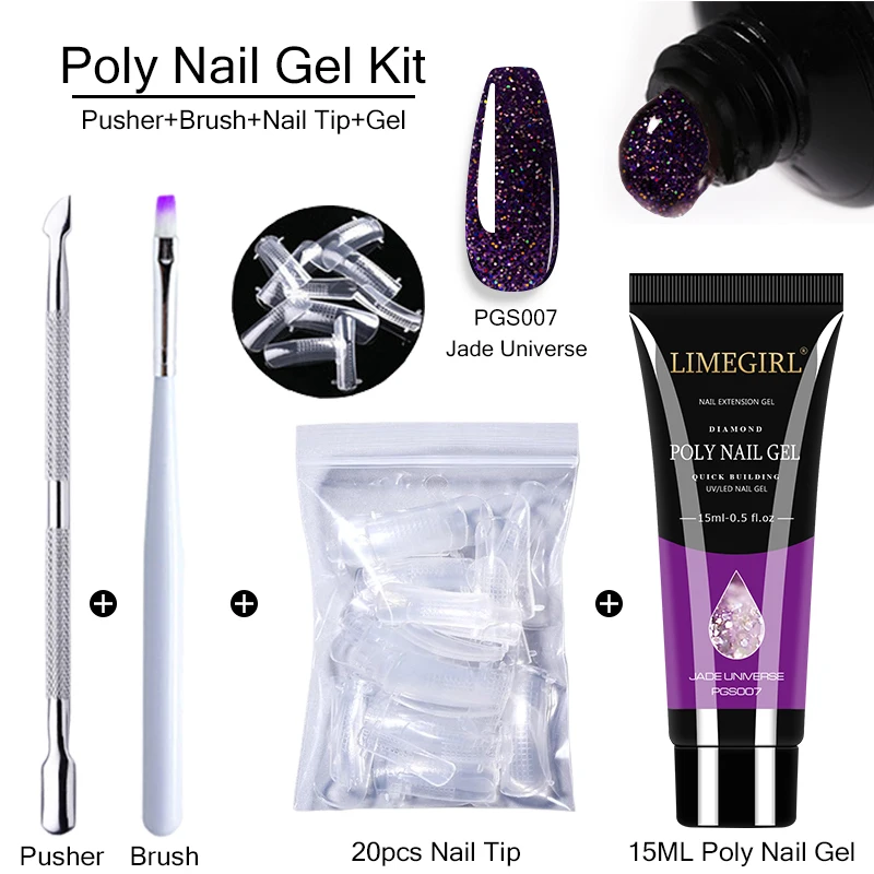 Limegirl Poly Nail Gel Set All For Quick Extension Nail Manicure Set Polygels Cuticle Pusher Finger Extend Mold Nail Tool Kit
Limegirl Poly Nail Gel Set All For Quick Extension Nail Manicure Set Polygels Cuticle Pusher Finger Extend Mold Nail Tool Kit