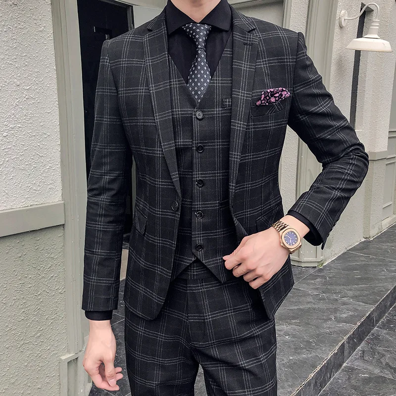 New Style Suit Men's, Slim Fit Korean-style Handsome England Youth Casual Three-piece Set, 3 Piece Suits Men
New Style Suit Men's, Slim Fit Korean-style Handsome England Youth Casual Three-piece Set, 3 Piece Suits Men