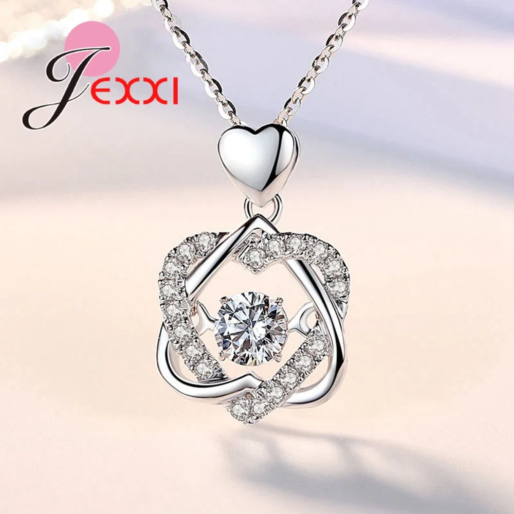Korean Trend Brand Wedding Charm Women 925 Sterling Silver Heart Shape Rhinestone Crystal Pendant Chain Necklaces Gift Jewelry
Korean Trend Brand Wedding Charm Women 925 Sterling Silver Heart Shape Rhinestone Crystal Pendant Chain Necklaces Gift Jewelry
