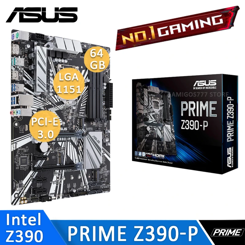 Материнская плата Asus PRIME материнская Core i9 i7 i5 i3 PCI-E 1151 DDR4 M.2 SSD CrossFireX настольный