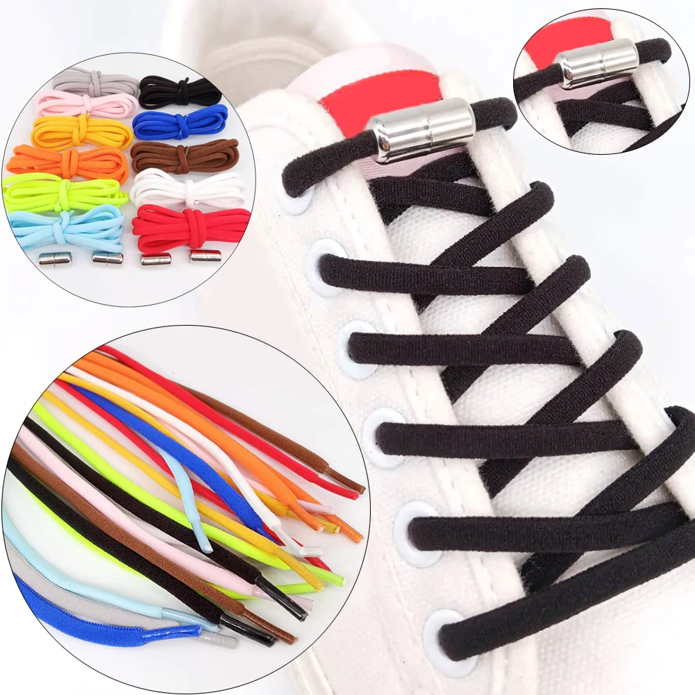 Metal Lock Elastic No Tie Shoelace Capsule Semicircle Buckle Quick Safety Shoe String For Kids and Adult Shoes Lazy Shoe Laces 
Metal Lock Elastic No Tie Shoelace Capsule Semicircle Buckle Quick Safety Shoe String For Kids and Adult Shoes Lazy Shoe Laces