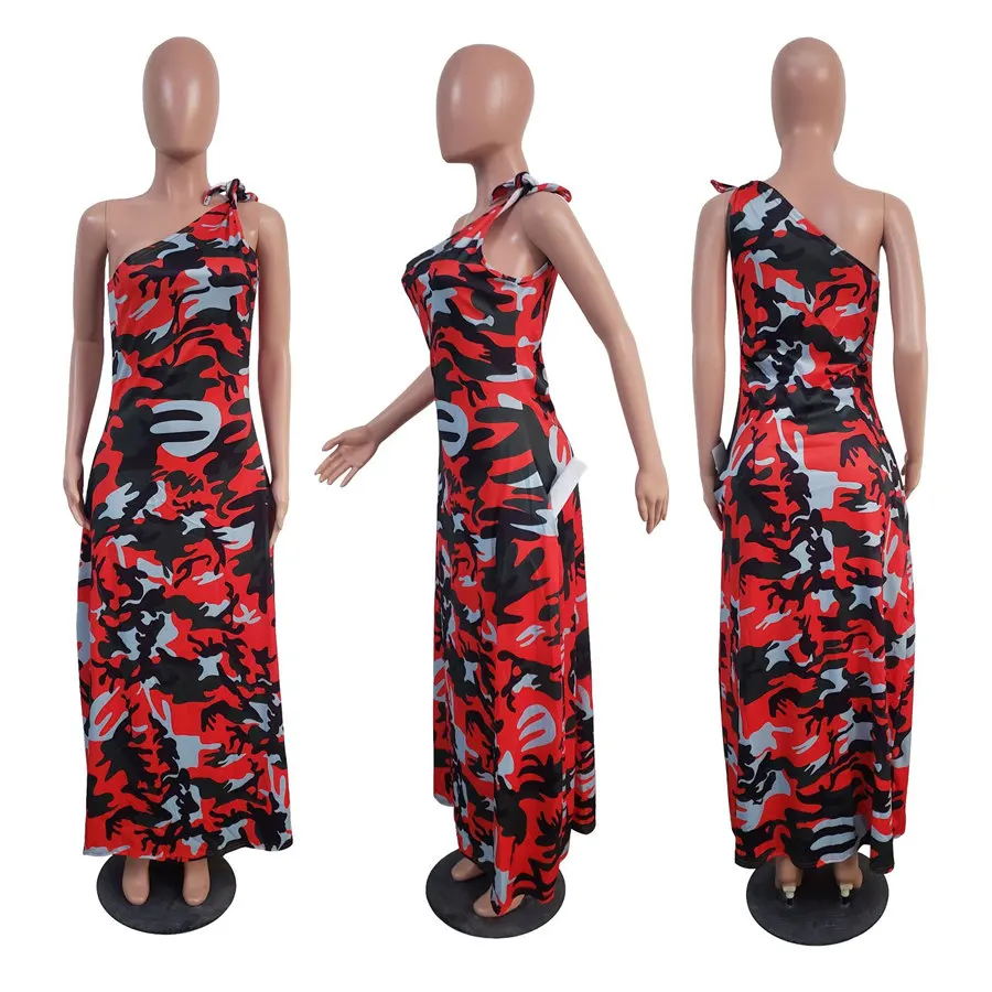 Fashion Women Dress Long Maxi Dress O-Neck Loose Camouflage Print Bandage Beach Night Club Party Dresses Vestido 163
Fashion Women Dress Long Maxi Dress O-Neck Loose Camouflage Print Bandage Beach Night Club Party Dresses Vestido 163