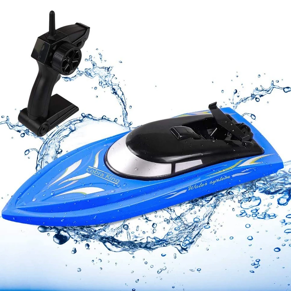 

RC Boat Remote Control Boats for Kids and Adults High Speed Racing for Pool Lake Pond 2 in 1 Alligator Head 2.4 GHz Speedboat