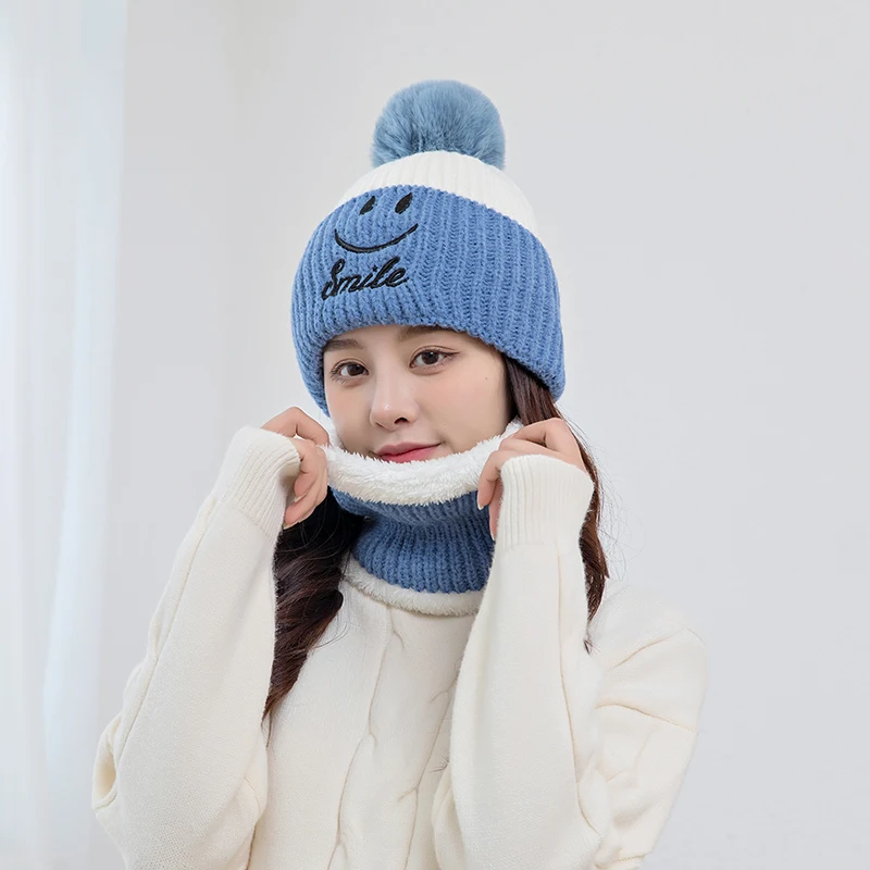 New Letter Smile Winter Hat Keep Neck Warmer Hat Set Thick Beanie Hat Casual Winter Hats For Women Add Fur Lining Warm Knitted
New Letter Smile Winter Hat Keep Neck Warmer Hat Set Thick Beanie Hat Casual Winter Hats For Women Add Fur Lining Warm Knitted