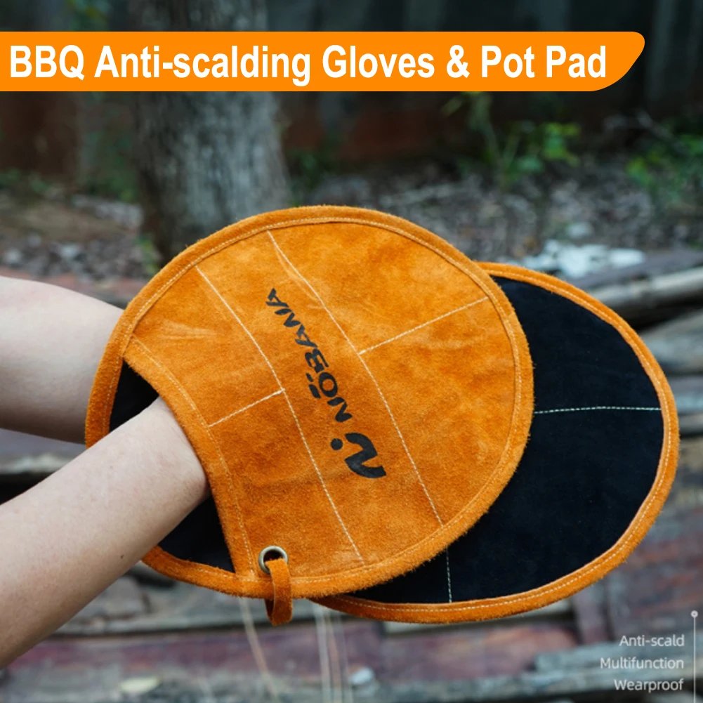 A Pair Outdoor Dual-use Round BBQ Anti-scalding Gloves Insulation Pot Mat Camping Portable Barbecue Leather Oven Baking Gloves
A Pair Outdoor Dual-use Round BBQ Anti-scalding Gloves Insulation Pot Mat Camping Portable Barbecue Leather Oven Baking Gloves
