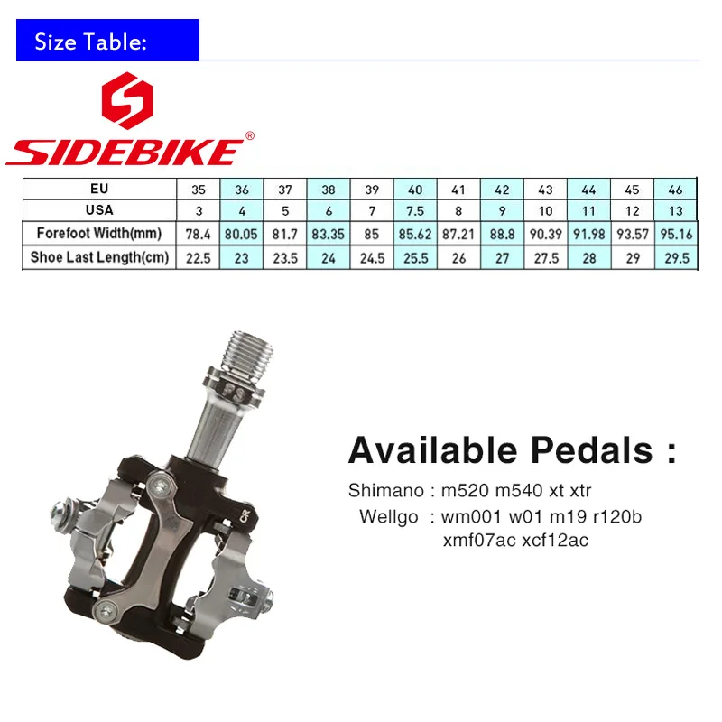 Велосипедные ботинки SIDEBIKE сверхлегкая обувь для горных велосипедов из