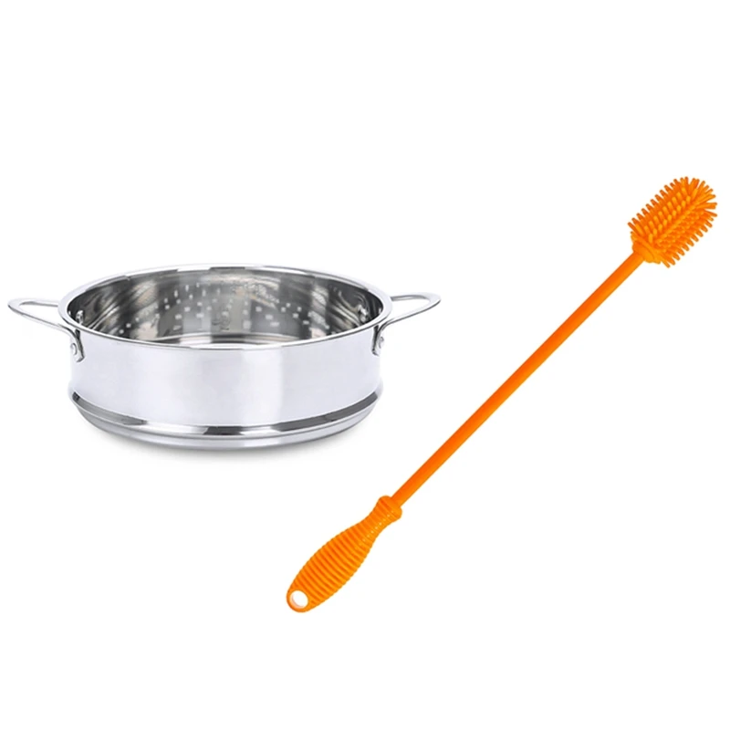 1 шт. 20 см Нержавеющая сталь утолщение с двойным ушным отпариватель Кухня инструменты и 1 шт. щетка для бутылки уборщик 
1 шт. 20 см Нержавеющая сталь утолщение с двойным ушным отпариватель Кухня инструменты и 1 шт. щетка для бутылки уборщик