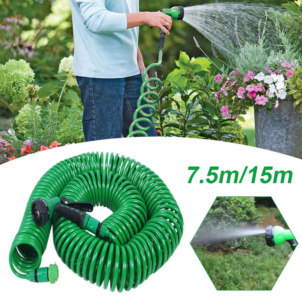 7.5m/15m Retractable Garden Water Hose Pipe & 7 Function Spray Quick Connector Water Spray for Watering Cleaning Garden Supplies
7.5m/15m Retractable Garden Water Hose Pipe & 7 Function Spray Quick Connector Water Spray for Watering Cleaning Garden Supplies