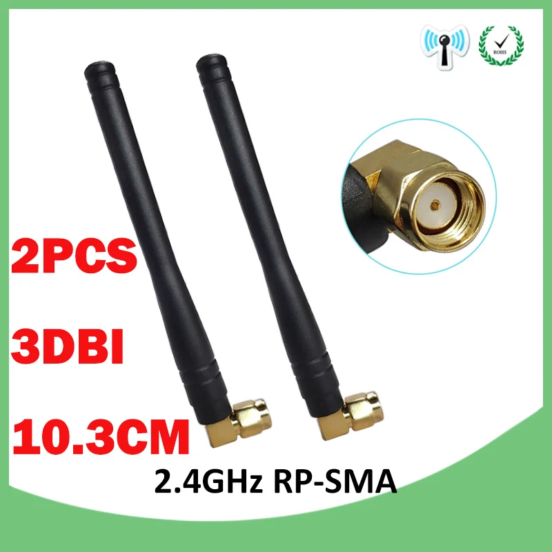 

EOTH 2pcs 2.4g antenna 3dbi sma female wlan wifi 2.4ghz antene pbx iot module router tp link signal receiver antena high gain