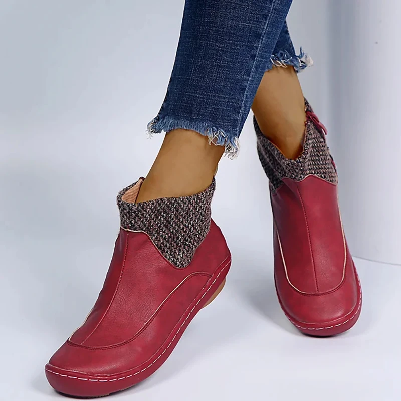 Vintage Chelsea boots Women Winter Shoes PU Leather Color Matching Outdoor Zip Ankle Boots Non-Slip Casual Shoes Wear-Resistant
Vintage Chelsea boots Women Winter Shoes PU Leather Color Matching Outdoor Zip Ankle Boots Non-Slip Casual Shoes Wear-Resistant