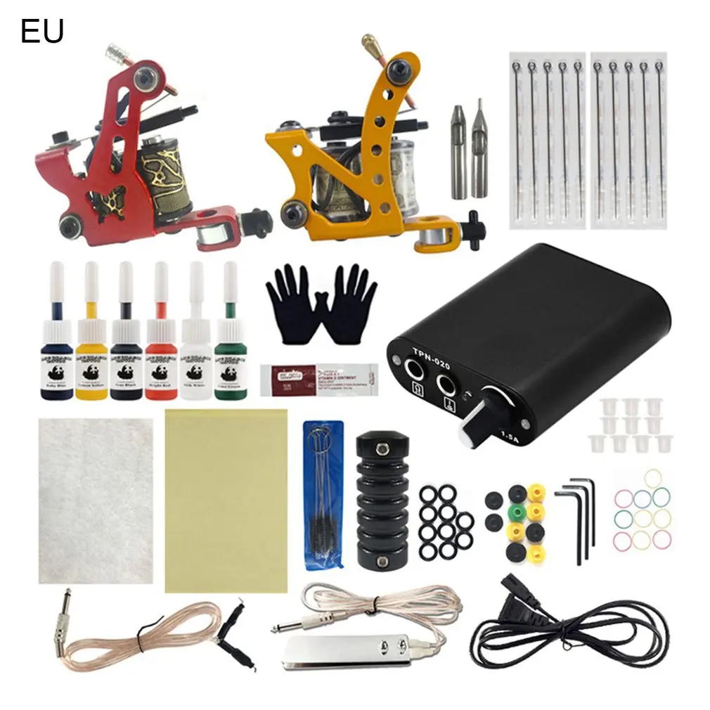 Tattoo Kit Beginner Tattoo Spin Double Machine Accessory Set Self-taught Complete Tattoo Machine With Secant Thread And Fog
Tattoo Kit Beginner Tattoo Spin Double Machine Accessory Set Self-taught Complete Tattoo Machine With Secant Thread And Fog