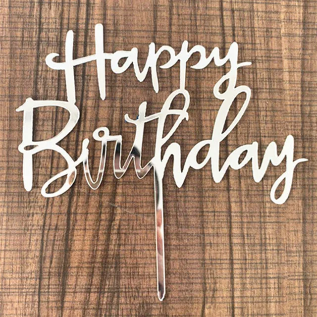 10pcs Gold Happy Birthday Cake Topper Acrylic Letter Gold Silver Cake Top Flag Decoration for Boy Birthday Party Wedding
10pcs Gold Happy Birthday Cake Topper Acrylic Letter Gold Silver Cake Top Flag Decoration for Boy Birthday Party Wedding