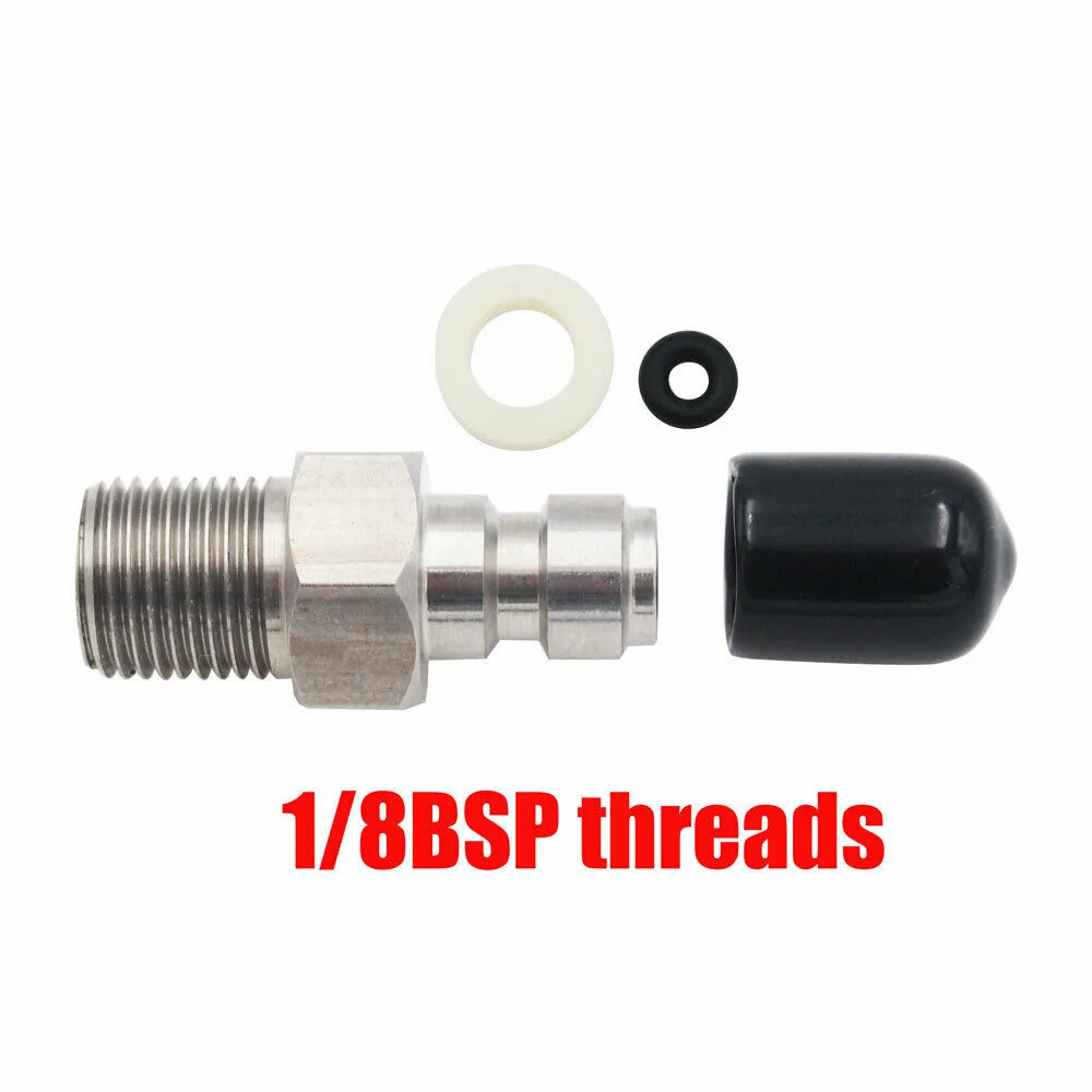 PCP 8mm Male Quick Head Connection 1/8 NPT 1/8BSPP M10 M8 One Way Foster Stainless Steel Fill Nipple With Gasket Dust Cap O-ring
PCP 8mm Male Quick Head Connection 1/8 NPT 1/8BSPP M10 M8 One Way Foster Stainless Steel Fill Nipple With Gasket Dust Cap O-ring
