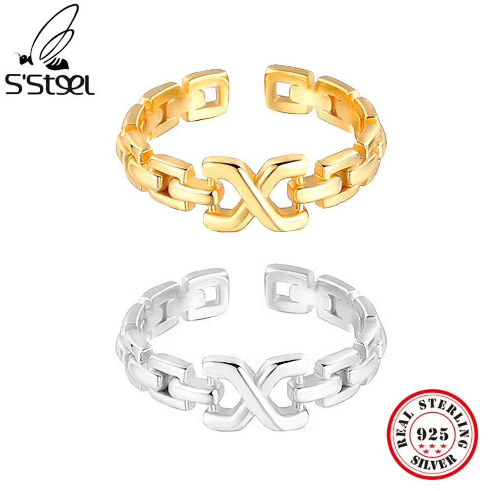 S'STEEL Sterling Silver 925 Ring Gifts For Women Gold Rings Aesthetic Y2k Accesories Party Adjustable 2021 Trend Fine Jewelry
S'STEEL Sterling Silver 925 Ring Gifts For Women Gold Rings Aesthetic Y2k Accesories Party Adjustable 2021 Trend Fine Jewelry