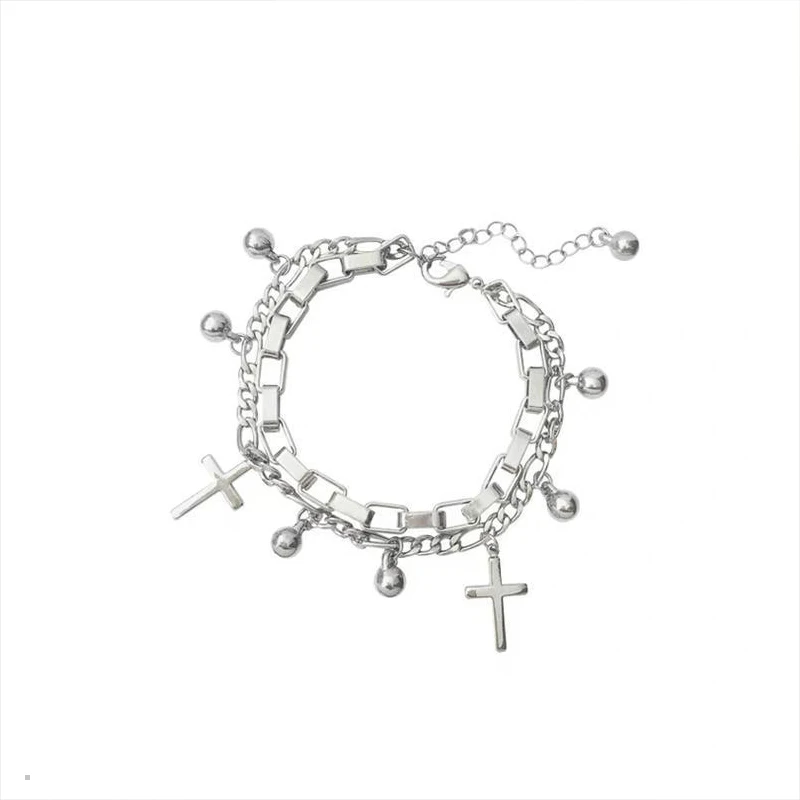 POTCET Unisex Double Round Bead Cross Bracelet Geometric Retro Hip Hop Personality Party Jewelry
POTCET Unisex Double Round Bead Cross Bracelet Geometric Retro Hip Hop Personality Party Jewelry