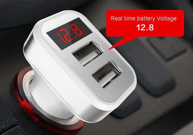 Car Charger Digital LED Display 2.1A Dual USB Port for iPhone iPad Samsung Xiaomi LG Huawei Phone Charging Adapter
Car Charger Digital LED Display 2.1A Dual USB Port for iPhone iPad Samsung Xiaomi LG Huawei Phone Charging Adapter