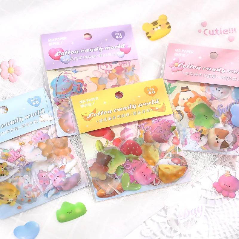 40Pcs/lot Cute Animals Fruit 3D Stickers Journal Stationery Scrapbooking Idol Card DIY Material Decorative Korean Sticker Gift
40Pcs/lot Cute Animals Fruit 3D Stickers Journal Stationery Scrapbooking Idol Card DIY Material Decorative Korean Sticker Gift