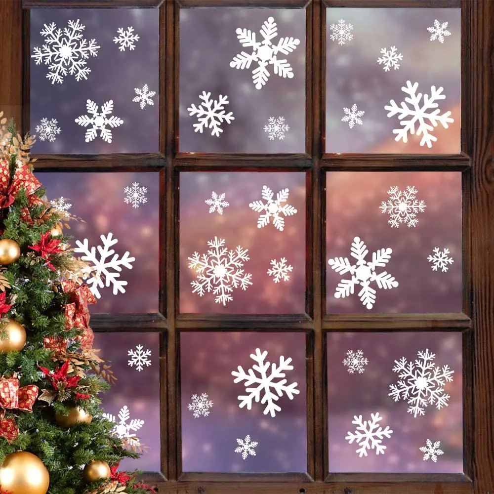 135Pcs Christmas Window Clings Snowflakes Window Decals Static Stickers Xmas Decorations Décor Ornaments Party Supplies 5-Sheet
135Pcs Christmas Window Clings Snowflakes Window Decals Static Stickers Xmas Decorations Décor Ornaments Party Supplies 5-Sheet