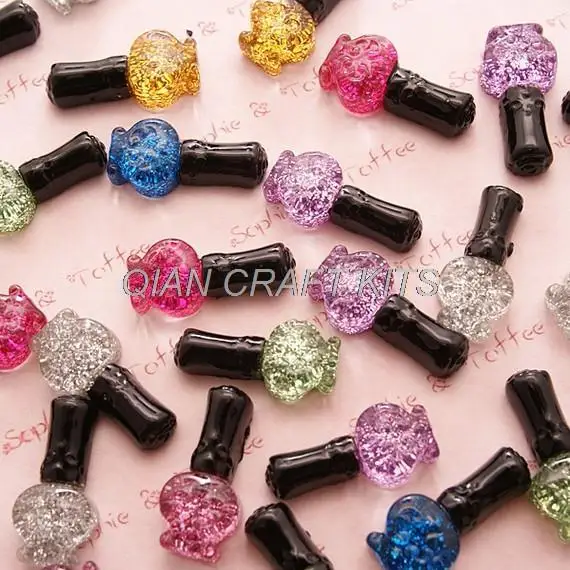 Set of 100 pcs Cute Mixed Color Glitter Nail Polish Bottle Flat Back Cabochon (20mmx12mm) for DIY Cell Phone Decoration
Set of 100 pcs Cute Mixed Color Glitter Nail Polish Bottle Flat Back Cabochon (20mmx12mm) for DIY Cell Phone Decoration