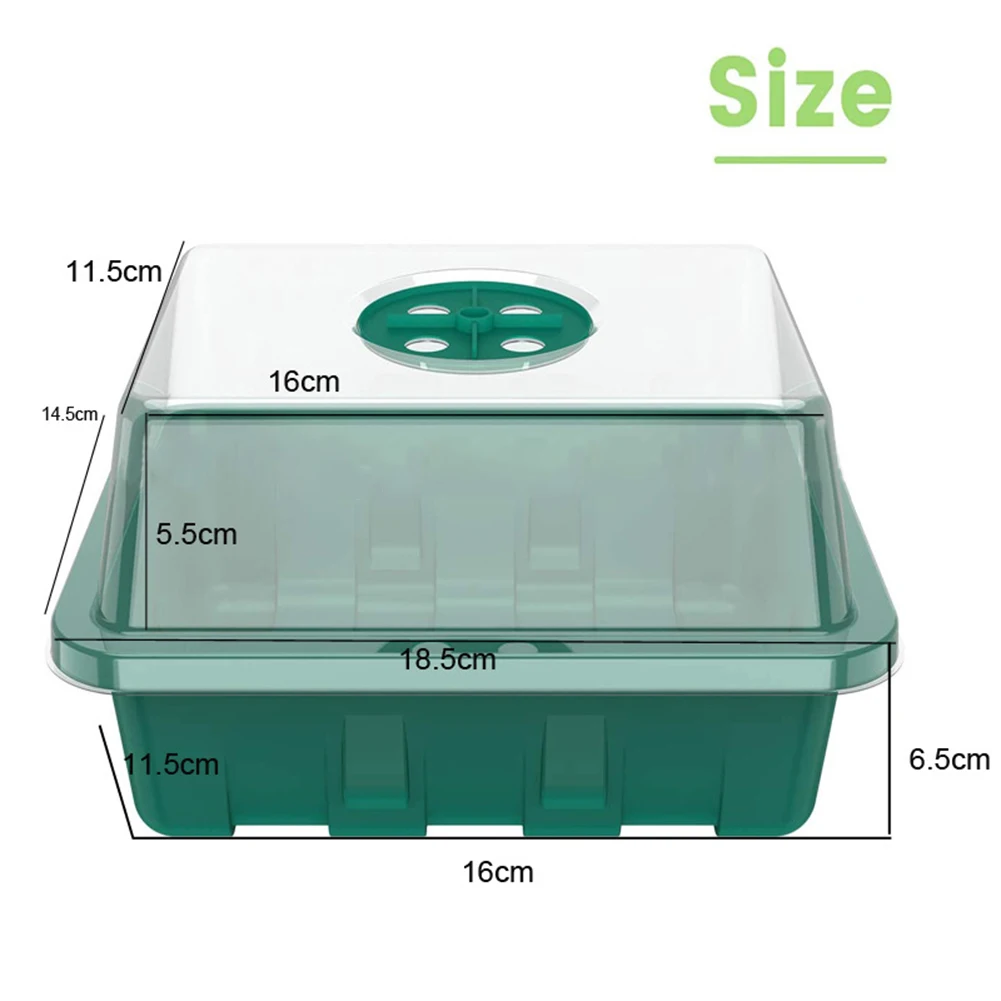 12 Hole Plastic Nursery Pots Planting Seed Tray Kit Cells Seed Tray Grow Box Seedling Starter Germination Kit Garden Grow Box
12 Hole Plastic Nursery Pots Planting Seed Tray Kit Cells Seed Tray Grow Box Seedling Starter Germination Kit Garden Grow Box