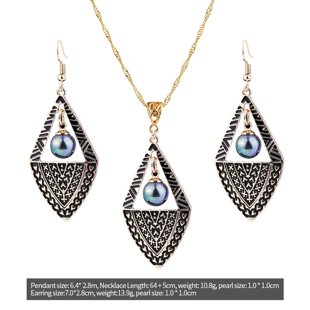 Hawaiian Fashion Jewelry Sets Vintage Ethnic Geometry Plumeria Flower Pearl Pendant Necklaces Earrings Sets Wholesale for Women 
Hawaiian Fashion Jewelry Sets Vintage Ethnic Geometry Plumeria Flower Pearl Pendant Necklaces Earrings Sets Wholesale for Women
