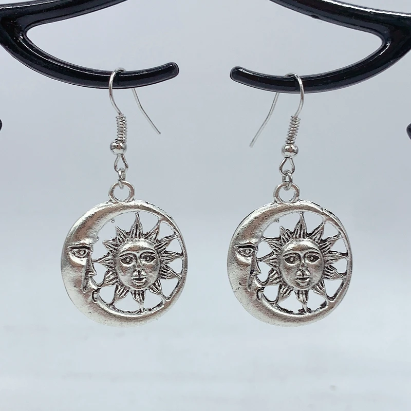 Фото Sun and Moon Earrings Celestial earrings for Women Nickel-free witch Gift | Stud