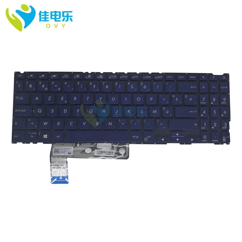 

BE Belgian Belgium keyboard backlight for ASUS ZenBook UX533 UX533FN RH54 UX533FD DH74 replacement keyboards blue 0KNB0 563ABE00
