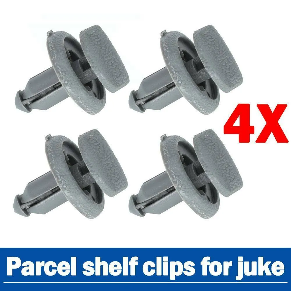 

4X Shelf Clips For Nissan Juke F15 Early Type 799161KA3A Grey Rear Boot Trunk Cargo Parcel Shelf Clip Bracket Retaining Clips