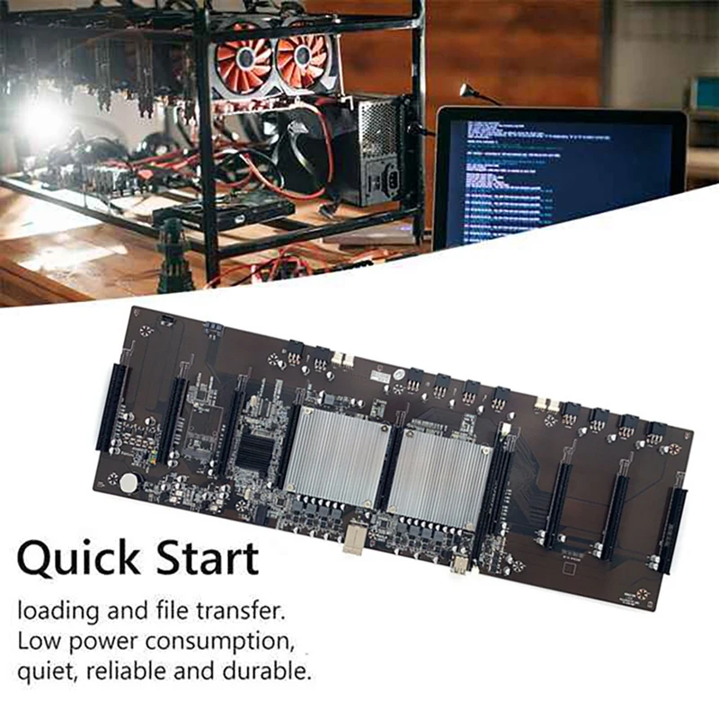 BTC-X79 Mining материнская плата 9XPCI-E X16 3060 графический слот 60 мм LGA2011 DDR3 RECC с 8G + 120G SSD 2X 2620