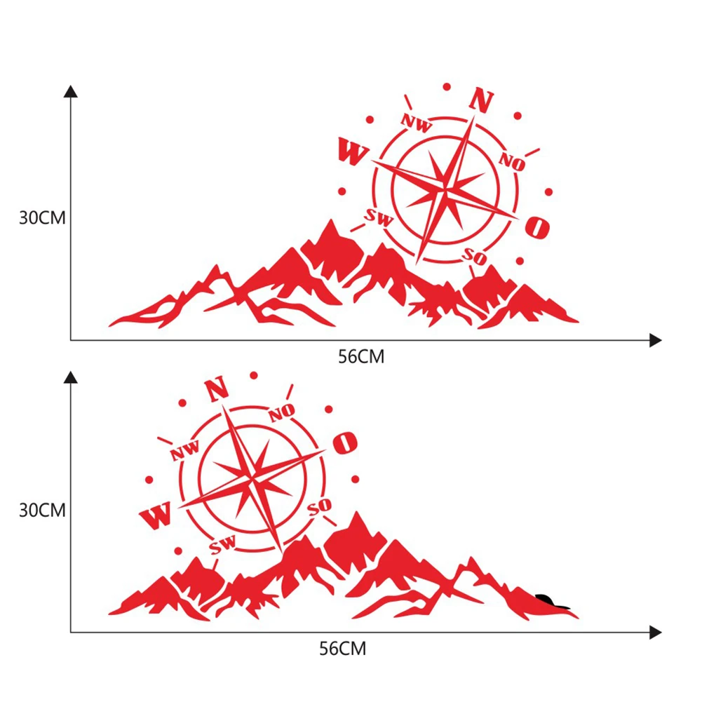 2pcs 56x30cm Mountain Compass Car Sticker 3D Waterproof No Fading Vinyl Decal for Car Hood Auto Body Side Door
2pcs 56x30cm Mountain Compass Car Sticker 3D Waterproof No Fading Vinyl Decal for Car Hood Auto Body Side Door