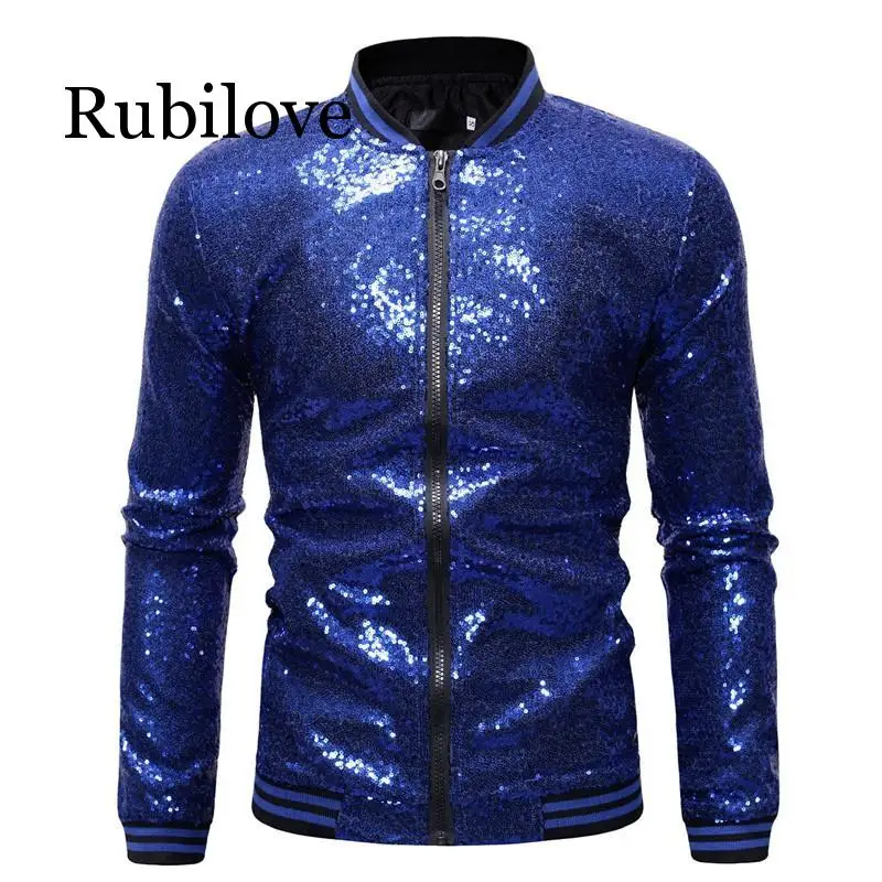 Royal Blue Sequin Nightclub Jacket Men 2019 Autumn New Streetwear Mens Sequins Jackets and Coats Baseball Bomber Jacket Male
Royal Blue Sequin Nightclub Jacket Men 2019 Autumn New Streetwear Mens Sequins Jackets and Coats Baseball Bomber Jacket Male