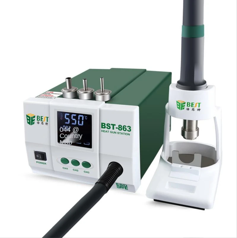 Bst-863 Best Quality High Power 1200W Digital Touch Screen Display Hot Air Heat Gun Smd Rework Desoldering Station
Bst-863 Best Quality High Power 1200W Digital Touch Screen Display Hot Air Heat Gun Smd Rework Desoldering Station