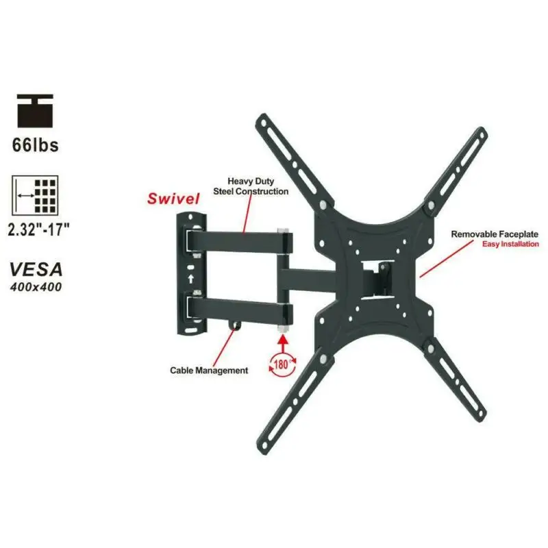 

Настенное крепление VESA 400x400 для телевизора, 2 шт, наклон 20 °, кронштейн 13 32 36 37 40 46 47 50 дюймов для ЖК-дисплея