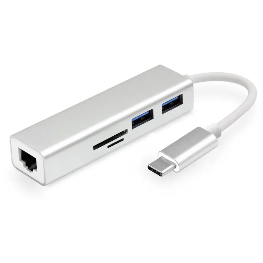 5 In 1 USB-C Hub Super Speed Adapter with TF Memory Card Reader Slot Type-C RJ45 Port for Macbook Pro/Air
5 In 1 USB-C Hub Super Speed Adapter with TF Memory Card Reader Slot Type-C RJ45 Port for Macbook Pro/Air