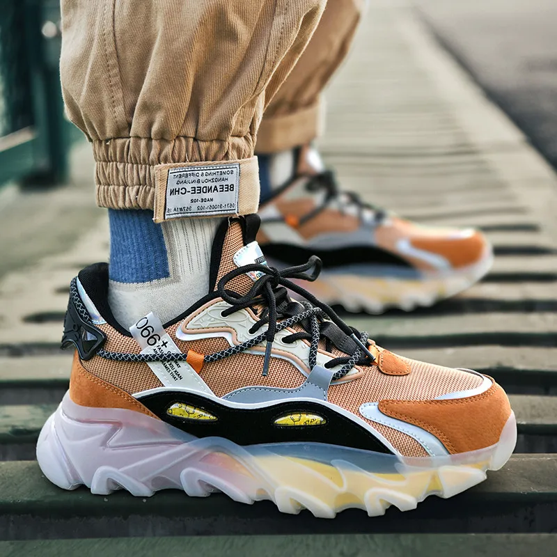 Кроссовки мужские со шнуровкой, модные уличные светильник ные сникерсы, легкая массивная амортизирующая обувь из ТПУ для мужчин
Кроссовки мужские со шнуровкой, модные уличные светильник ные сникерсы, легкая массивная амортизирующая обувь из ТПУ для мужчин