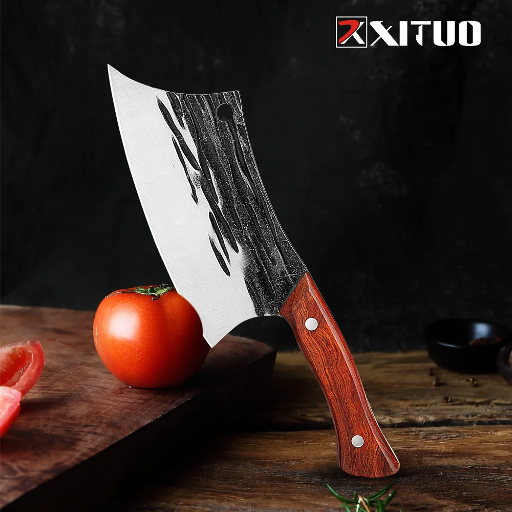XITUO Chopping Kitchen Knife Cleaver High Carbon Steel Handmade Forged Bone Meat Butcher Fishing Knives Cooking Tools Chef Knife
XITUO Chopping Kitchen Knife Cleaver High Carbon Steel Handmade Forged Bone Meat Butcher Fishing Knives Cooking Tools Chef Knife