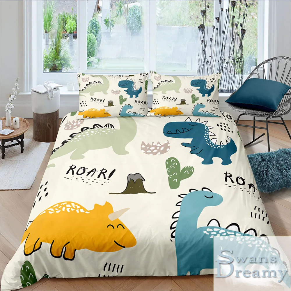 3D Cute Cartoon Dinosaur Bedding Set Duvet Cover Set With Pillowcase For Children Kids Gift Single Twin King Size Double Bed Set
3D Cute Cartoon Dinosaur Bedding Set Duvet Cover Set With Pillowcase For Children Kids Gift Single Twin King Size Double Bed Set