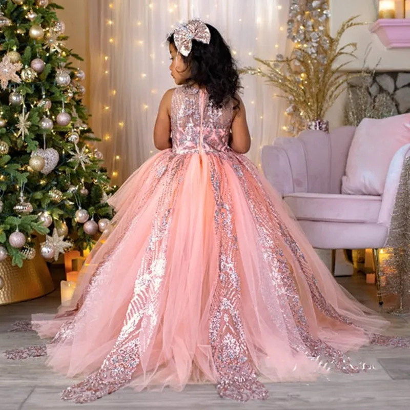 Fluffy Tulle Flower Girl Dresses Long Length Girls Wedding Party Dress Glitter Sequins First Communion Dress Birthday Gown
Fluffy Tulle Flower Girl Dresses Long Length Girls Wedding Party Dress Glitter Sequins First Communion Dress Birthday Gown